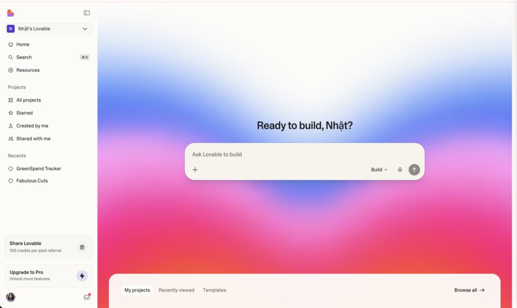 Lovable AI: Xây dựng web app thực tế trong 1 phút không cần viết code